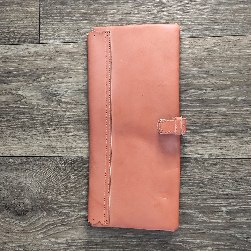 American Eagle Laser Cut Brown Leather Clutch - Picture 2 of 8